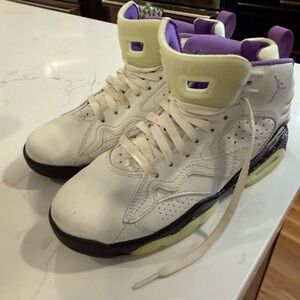 Jordan Purple and White Sneakers